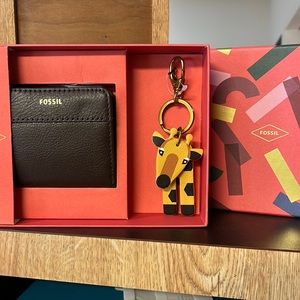 Fossil Wallet Key Chain Set